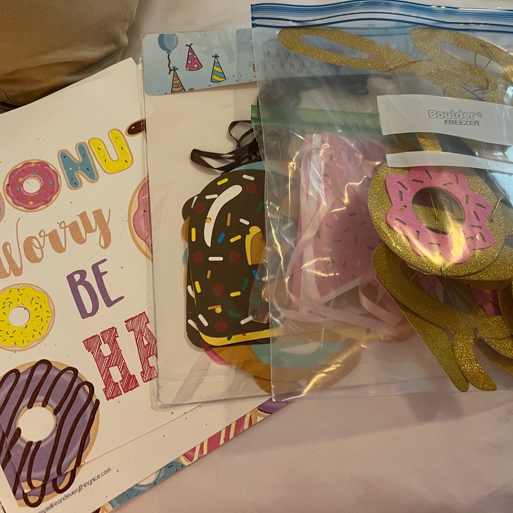 Donut Party Decorations / Donut Grow Up / One Year Birthday Theme